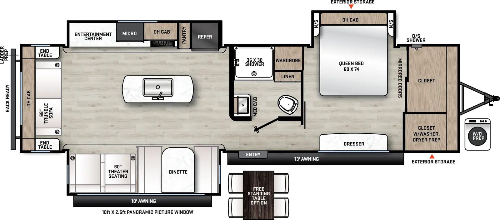 Catalina Legacy Edition 313RLTS Floorplan